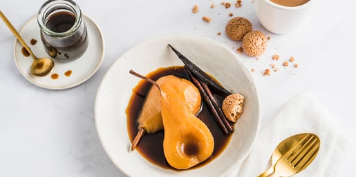 moccona recipes coffee poached pears teaser